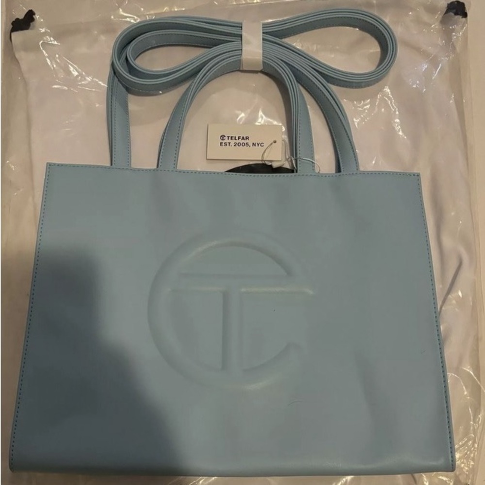 NWT Medium Pool Blue Telfar Tote Bag-dust bag included